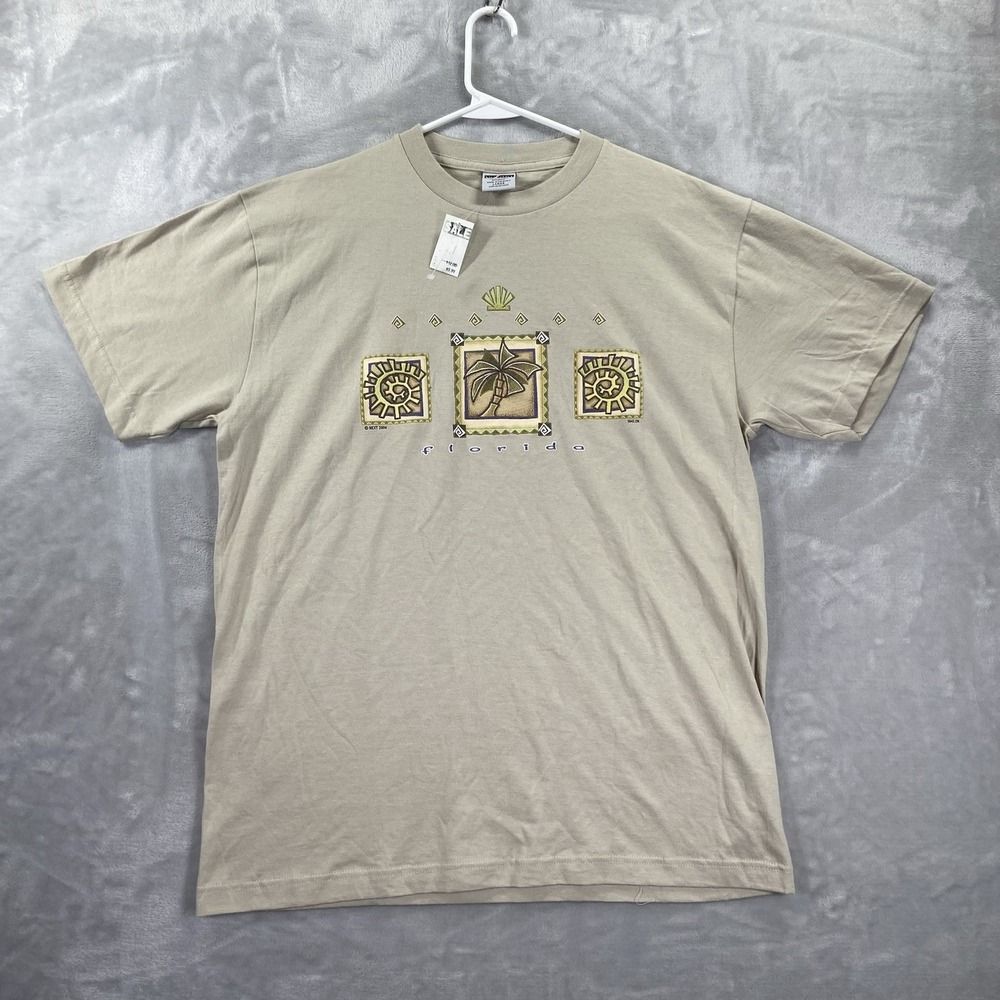 Vintage T-Shirt mens Large Voragi USA Preshrunk Crew Neck Deadstock NOS VTG 2004